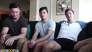 hey, wanna watch two muscle hunks teach an 18-year-old to bottom?