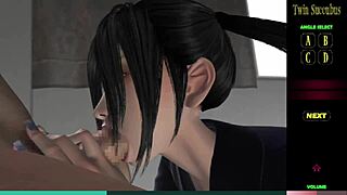 Twin Succubus Ep 13 Shows Twins Sharing Big Cock Sucking Skills