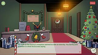 Wow, Mrs. Santa teases with anal plug in Xmas hentai game ep 3!