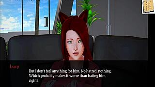 3D animated hentai with a redhead in a family affair