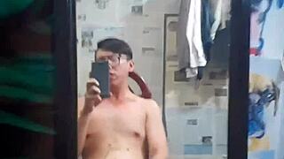 việt nam gay top teases with his huge tattooed cock solo