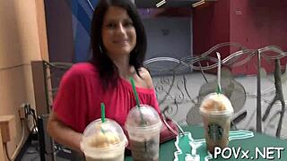 omg, this teen 18+ is so tiny and legal, licking balls in pov blowjob!!