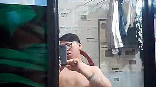 việt nam gay top teases with his huge tattooed cock solo