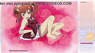 kurusu kanako strips while playing arkanoid, clothes ripping off