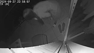 Cheating wife bangs friend on hotel balcony, so taboo! 😳