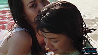 Exotic Teens Chloe Rose and Estefania Pahe Strip in Spin the Bottle
