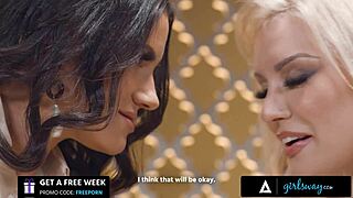 Girlsway Therapist Penny Barber Helps Patient Kenzie Taylor Explore Lesbianism.
