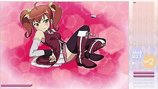 kurusu kanako strips while playing arkanoid, clothes ripping off