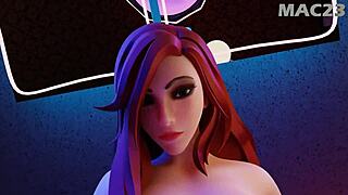 3D Hentai Babe Sucks Deep in Wild Cartoon Action