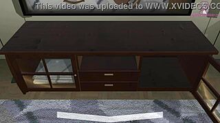 Teen handles huge cocks in 3D blowbang with bukkake and titjob action