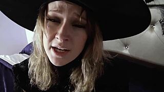 Step mom discovers step dad's gay secret on Halloween.