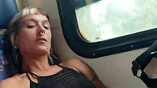 wow, my friend jerks me off on a crowded train!