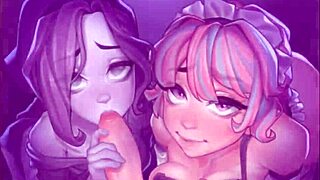 Does harem in another world have double blowjob?