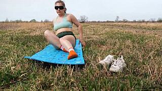 Damn, this stranger at training is a total nympho bitch!