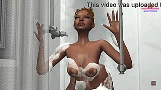 Mae fucks her step-brother Moriah in the shower early morning