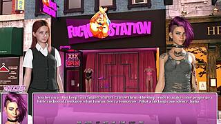 Wow, Denise the hot ebony teacher gets her curvy ass pounded in anime game!