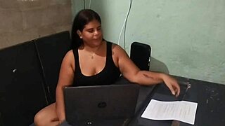 hey, this chubby colombian teen gets hot with her stepdad