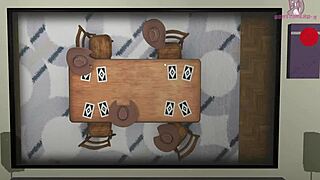 Teen handles huge cocks in 3D blowbang with bukkake and titjob action