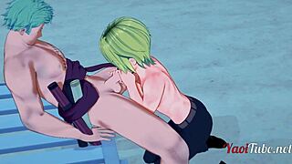 damn, zoro and sanji’s beach handjob in one piece yaoi is wild!