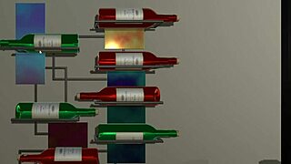 Teen handles huge cocks in 3D blowbang with bukkake and titjob action