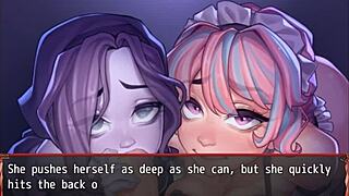 Does harem in another world have double blowjob?