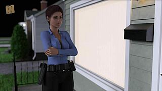 Blonde Anime Babe with Big Tits in Erotic Action