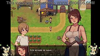 Spying in bathroom for big ass hentai game reveal.