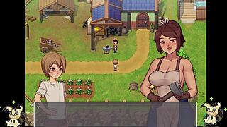 Spying in bathroom for big ass hentai game reveal.