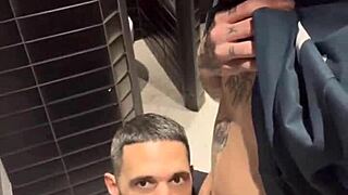 us guys in the pool bathroom handjob fetish 😏