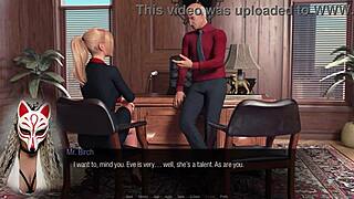 jessica oneil's hard news episode 4, office cartoon game with blonde milf at work in 3d