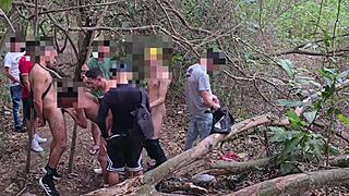 Brazilian Gay Outdoor Adventure With Multiple Males On The Trail?