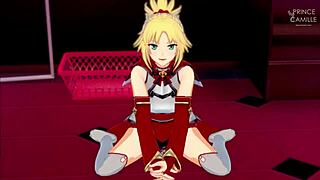 mordred pedragon from fate apocrypha masturbates you and lets you cum inside 😍