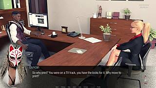 jessica oneil's hard news episode 4, office cartoon game with blonde milf at work in 3d
