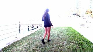 abella johnson enjoys daylight activities with her lover.