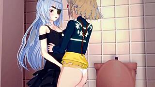 Hibiki, Miku, And Laura In Intense Lesbian Play - Symphogear Hentai