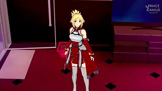 mordred pedragon from fate apocrypha masturbates you and lets you cum inside 😍