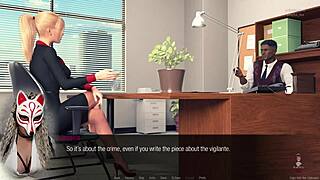 jessica oneil's hard news episode 4, office cartoon game with blonde milf at work in 3d