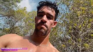 Muscular Bodybuilder Strips Naked In Public Heat