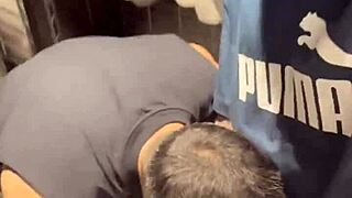 us guys in the pool bathroom handjob fetish 😏