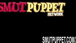 Blonde cuties feast on hard cock in wild Smut Puppet compilation?
