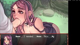 Harem game damsel sucks cock