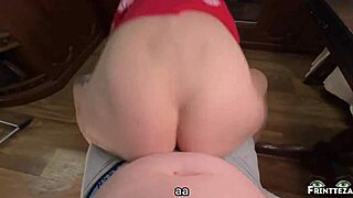 stepmom cheats with pov creampie on christmas kitchen