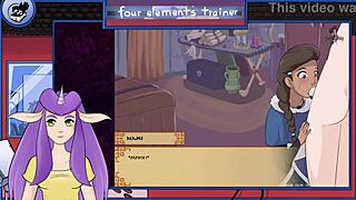 Nami's blowjob skills in Avatar: The Last Airbender game