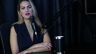 Evelyn Buarque Shines in Preliminares Podcast with Bia Hot on Sheer Red