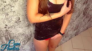 I cum on my panties before nightclub, kinky POV with MILF couple