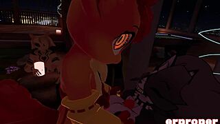 Vrchat Luna Takes Hard Gang Fuck in Wild Cartoon Hentai Scene
