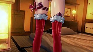 Genshin impact hentai adventure unfolds in anime style