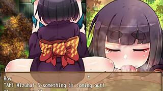 Explore the suggestive Mizuha scene in this hentai game