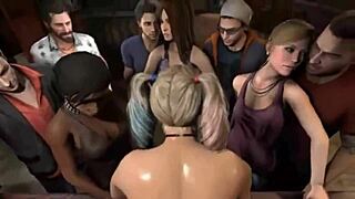 Harley Quinn Takes Hard Fucking with Tight Wet Pussy and Huge Tits in Wild Compilation