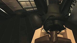 Taking full control over girl in bedroom for rough cartoon pounding